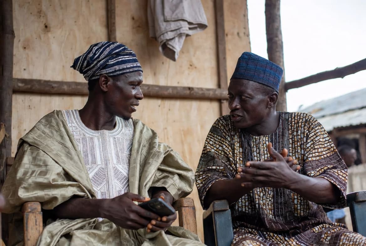 African people having a meaningful conversation